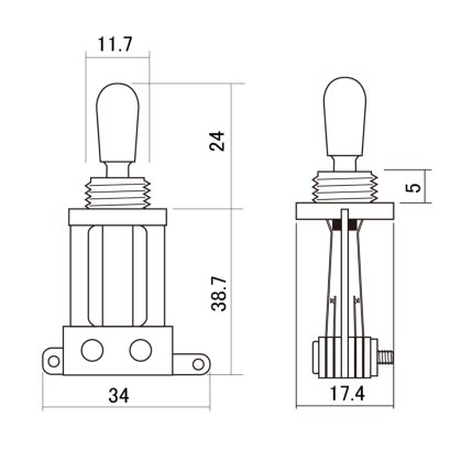 Switchcraft - Straight Toggle Switch