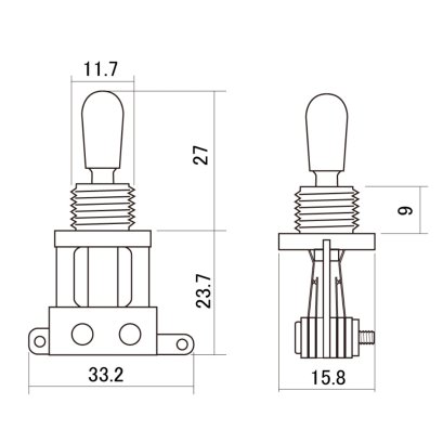 Switchcraft - Short Straight Toggle Switch