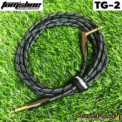 Tom&#039;s Line Engineering รุ่น TG-2 สายแจ๊ค หัวแจ็คตรง - งอ ยาว 3 เมตร Instrument Cable 3 Meters