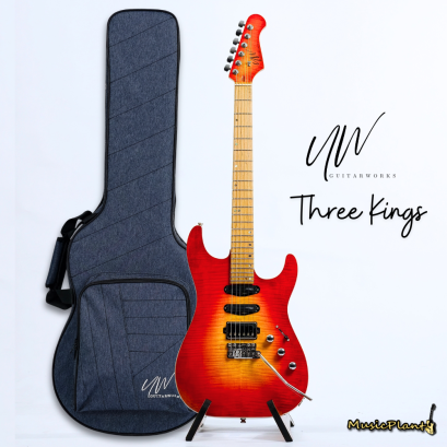 UW Guitarworks - 3 Kings in Cherry Red