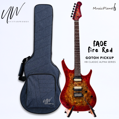 UW Guitarworks | Fade - Fire Red X Gotoh Pickup with UW Lightweight Hardcase