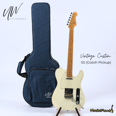 UW GuitarWorks - Vintage Custom SS (Gotoh Pickup) in Vintage White (Approx. Weight 3.3 Kgs)