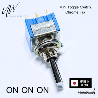 UW - On On On Mini Toggle Switch Chrome Tip (Made In Japan)
