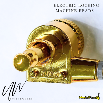 UW Locking Tuning Machine Head ลูกบิดล็อคสายสำหรับกีตาร์ไฟฟ้า 6L (Gold)