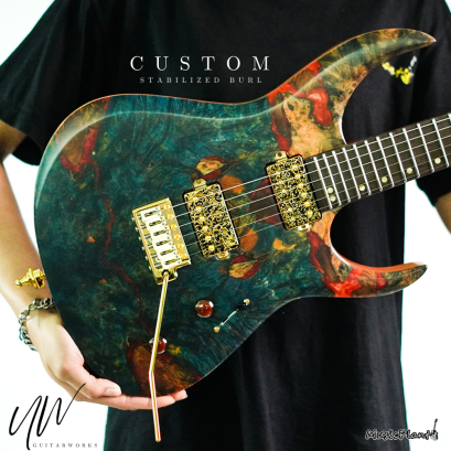 UW GuitarWorks - Custom Stabilized Burl Blue