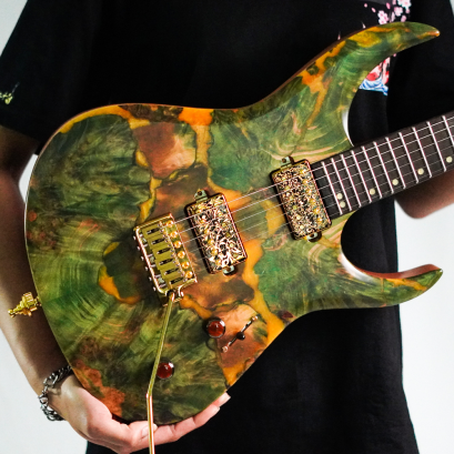 UW GuitarWorks - Custom Stabilized Burl (Green)