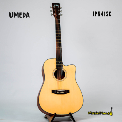 Umeda กีตาร์โปร่ง ขนาด 41 นิ้ว รุ่น JPN-41SC ไม้ Spruce - Mahogany