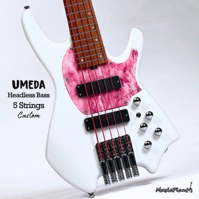 Umeda - Active Headless Bass 5 Strings Custom White (3.6 Kgs)