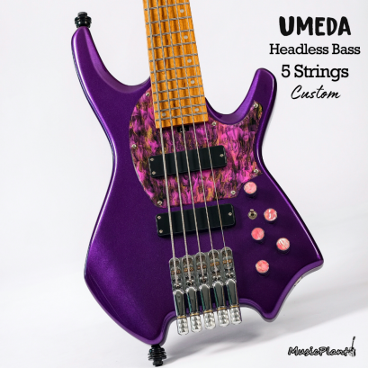Umeda - Violet Custom Active Headless Bass 5 Strings (3.6 Kgs)