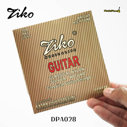Ziko สายกีตาร์คลาสสิค รุ่น DPA-028N Ziko สายกีตาร์คลาสสิค รุ่น DPA-028N