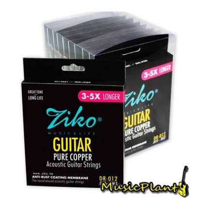 Ziko สายกีตาร์โปร่ง เล่นง่าย ไม่เจ็บนิ้ว Acoustic Guitar String รุ่น DR-012