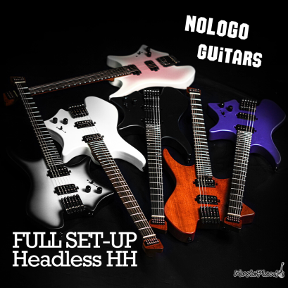 (Full SetUp) กีตาร์ไฟฟ้าหัวตัด Nologo - Headless Guitars H-H