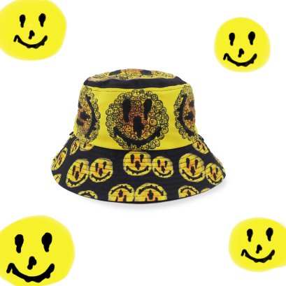 MAMAD HAT18 Bucket Hat "smile" concept "New fabric material hat with MAMAD style line drawings