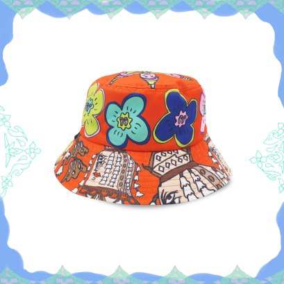 MAMAD HAT21 Bucket Hat Concept "Welcome to Mutelu Land" Hat made of new fabric pattern with MAMAD style lines