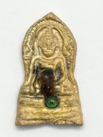 พระพุทธชินราช เนื้อโลหะ ประดับพลอย