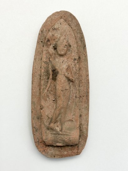 พระพิมพ์ พระพุทธรูปปางลีลา เนื้อดิน