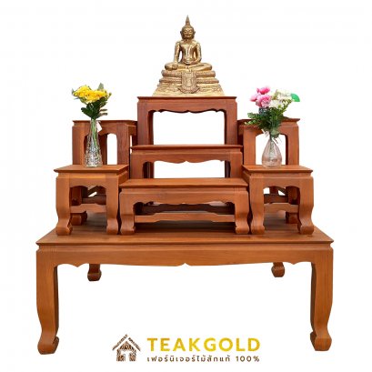  การตั้ง โต๊ะหมู่บูชาไม้สัก, หิ้งพระไม้สัก, หิ้งบูชาพระไม้สัก