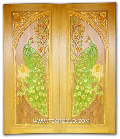 003_ประตูไม้สัก