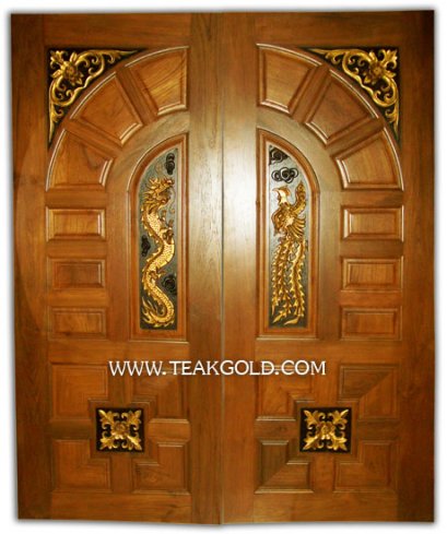 012_ประตูไม้สักบานคู่