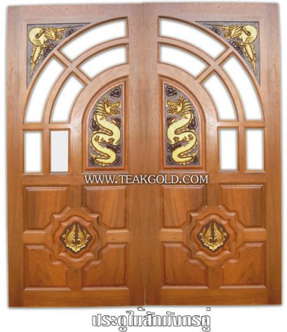018_ประตูไม้สักบานคู่
