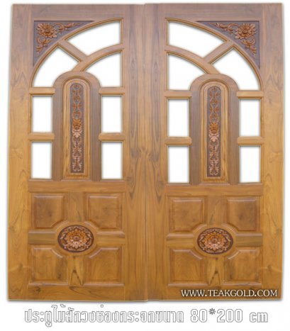 023_ประตูไม้สักบานคู่