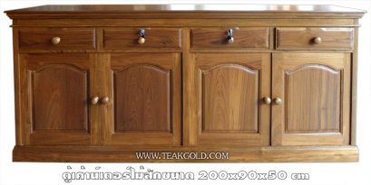 011_เคาน์เตอร์ไม้สัก วางทีวี