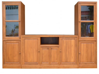 015_ชั้นวางทีวีมีตู้โชว์ด้านข้าง