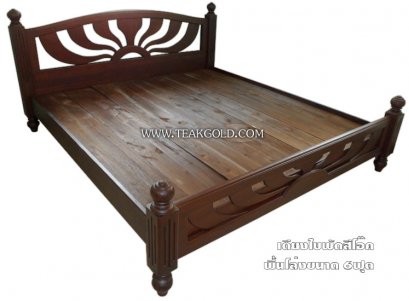 033_เตียงใบพัดสีโอ๊ค