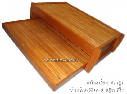 035_เตียงลิ้นชัก ขนาด4ฟุตไม้สัก