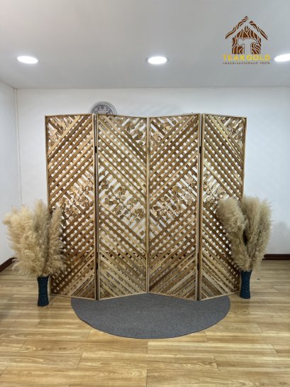 27.ฉากไม้สักสูง1.8เมตร