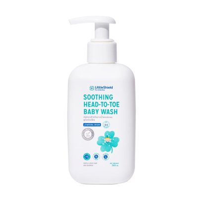 LITTLE SHIELD สบู่เหลวอาบน้ำและสระผม Soothing Head-to-Toe Baby Wash 300ml.(0m+)