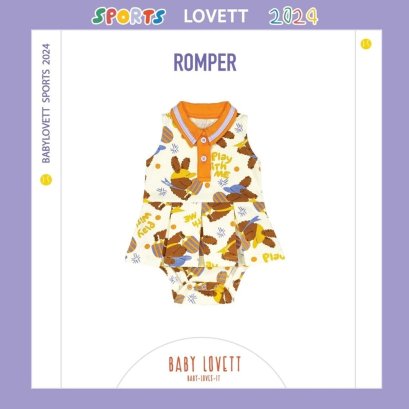 BABYLOVETT ชุดเสื้อผ้าเด็ก รอมเปอร์เสื้อแขนกุด Sports Lovett Romper