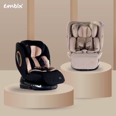 EMBIX คาร์ซีทเด็ก รุ่น รุ่น I-KIRAKU มาตรฐานใหม่ i-SIZE ECE R129/03 (0-12y)