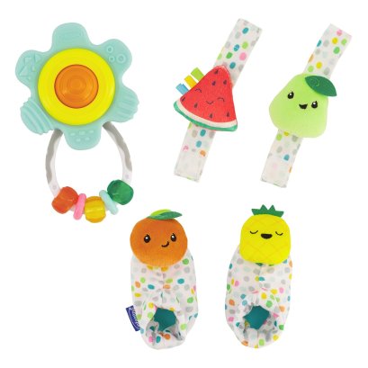 INFANTINO เซตของเล่นเด็กแรกเกิด - ผลไม้ Baby's 1st Rattle Set (0m+)