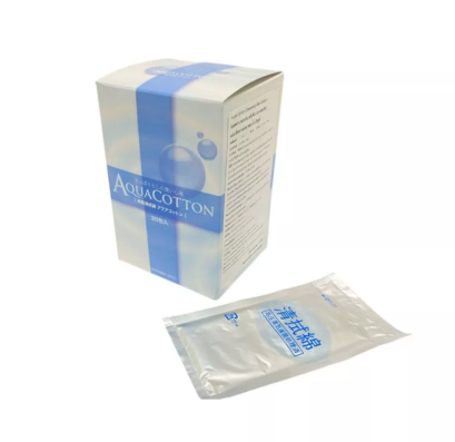 Hakuzo Aqua Cotton แผ่นทำความสะอาดอวาคอตตอน สำหรับทารกและผิวแพ้ง่าย