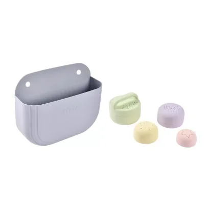 BEABA ชุดของเล่นอาบน้ำซิลิโคน พร้อมตะกร้าเก็บ Basket and Silicone Bath Toy Set
