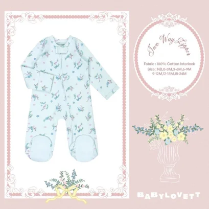BabyLovett Villa Fontaine Collection Footed Pajamas ชุดนอนเด็กปิดเท้า Cotton 100% สำหรับ 0-24 เดือน