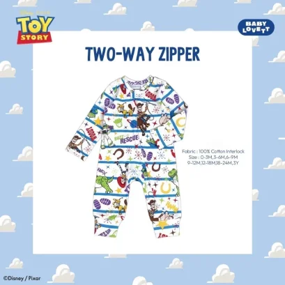 BabyLovett ชุดนอนเด็กเปิดเท้า Toy Story™ Two-Way Zipper ผ้า 100% Premium Cotton (0M-2Y)