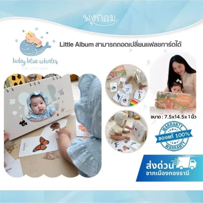 Baby Blue Whales Little Album  อัลบั้มแฟลชการ์ดเด็ก เปลี่ยนการ์ดได้ เสริมพัฒนาการ 0M+