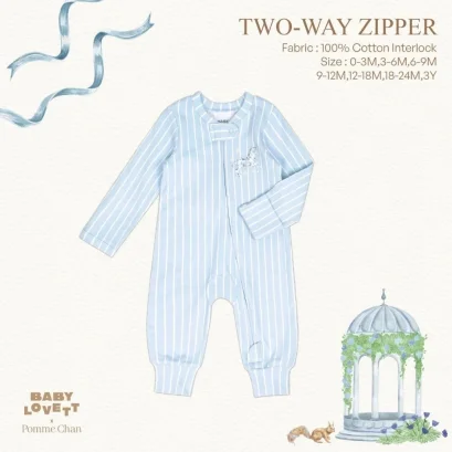 BabyLovett ชุดนอนเด็กเปิดเท้า Two-Way Zipper คอลเลกชัน x Pomme Chan