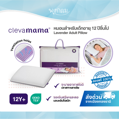 CLEVAMAMA หมอนลาเวนเดอร์ ClevaFoam สำหรับเด็กโตและผู้ใหญ่