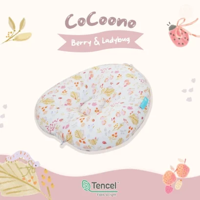 COCOONO ที่นอนกันกรดไหลย้อน หายใจผ่านได้ รูปทรง Almond เนื้อผ้า Tencel Sanitized