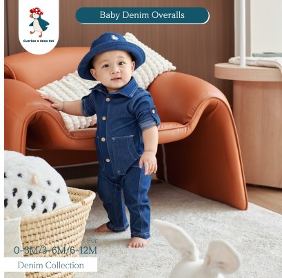 Charles x Snow Owl ชุดหมีเด็ก รุ่น Vintage Baby Coverall (0-12m)