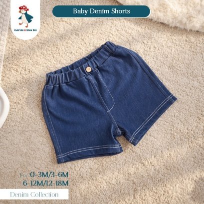 Charles x Snow Owl กางเกงยีนส์ขาสั้น สำหรับเด็ก Baby Denim Shorts