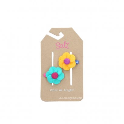 SATI กิ๊บติดผม Babyclip Poppy / Yellow &amp; Green