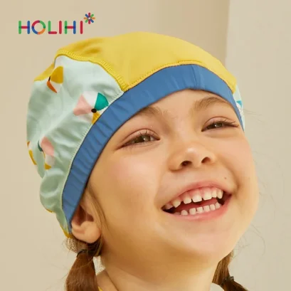 HOLIHI หมวกว่ายน้ำเด็ก กันแดด UV50++ ผ้านุ่ม ยืดหยุ่น แห้งเร็ว สำหรับเด็ก 3-6 ปี