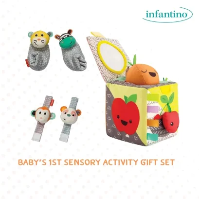 INFANTINO ชุดของเล่นเสริมพัฒนาการเด็กแรกเกิด Baby’s 1st Sensory Activity Gift Set