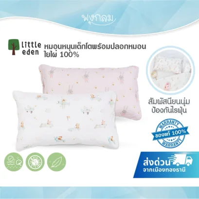 LITTLE EDEN หมอนหนุนเด็กโต พร้อมปลอกหมอนใยไผ่ 100% (1y+)