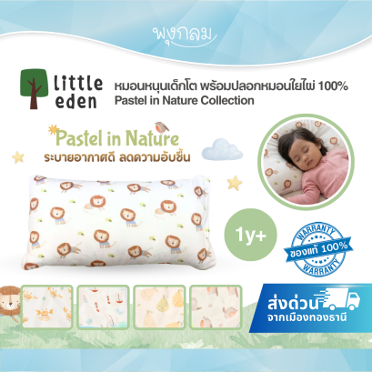 Little Eden หมอนหนุนเด็กโต Pastel in Nature Collection พร้อมปลอกหมอนใยไผ่ 100% (12M+)