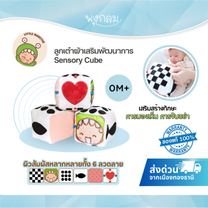 LITTLE MONSTER ลูกเต๋าผ้าเสริมพัฒนาการ Sensory Cube (0m+)